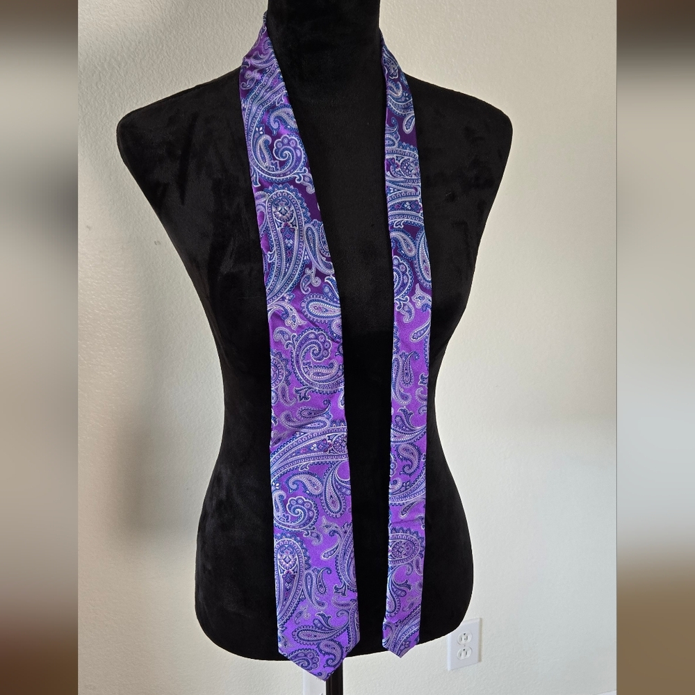 Ted Baker Purple and Blue Paisley Tie